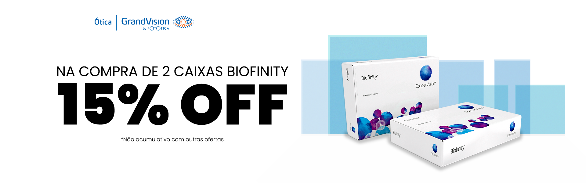 Banner Desk 15% em 2cxs de Biofinity