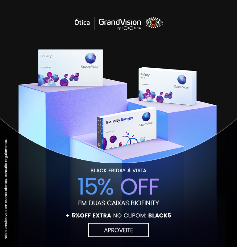 Lentes Biofinity - 15 off em 2cxs