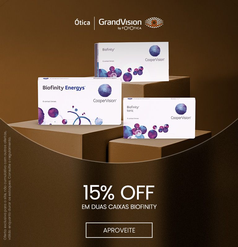 Lentes Biofinity - 15 off em 2cxs
